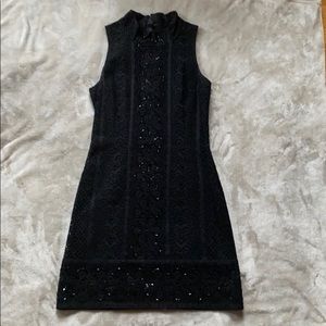 NWOT Dolce & Gabbana Beaded Black Mini Dress 40